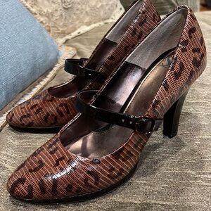 Sofft Brown Patterned Heels